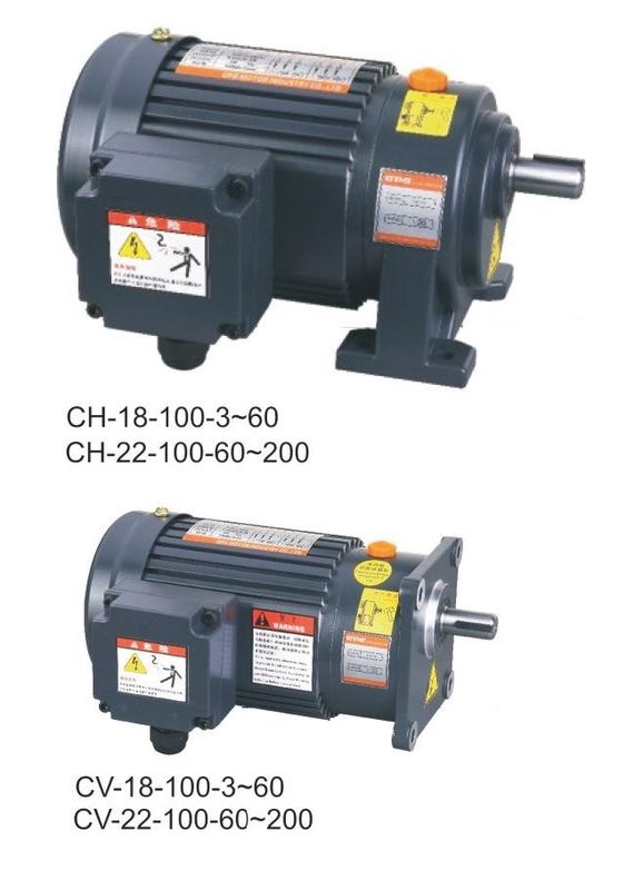 Elektromotor-Getriebe 100w 0.125hp 3 Phasen-Motor mit Welle des Untersetzungsgetriebe-18mm